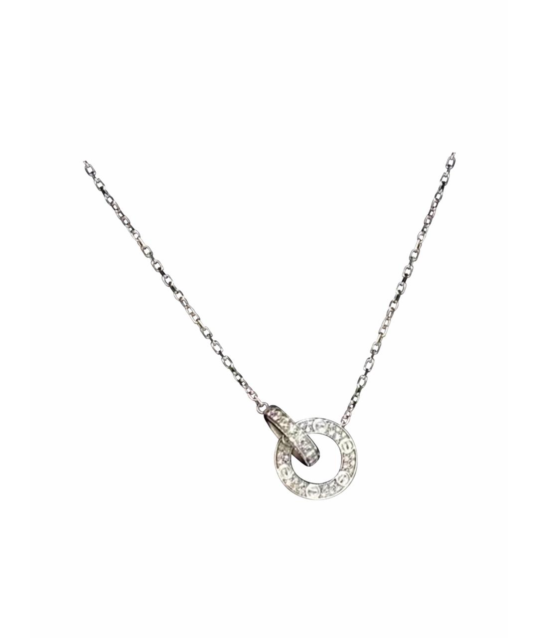 CARTIER Серебряное колье из белого золота, фото 1