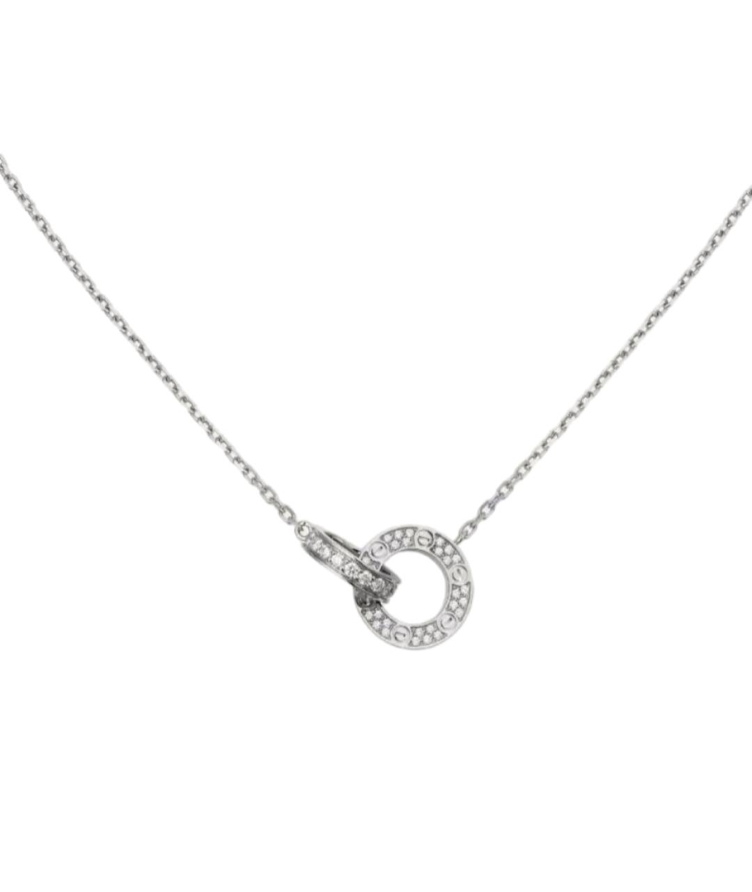 CARTIER Серебряное колье из белого золота, фото 5