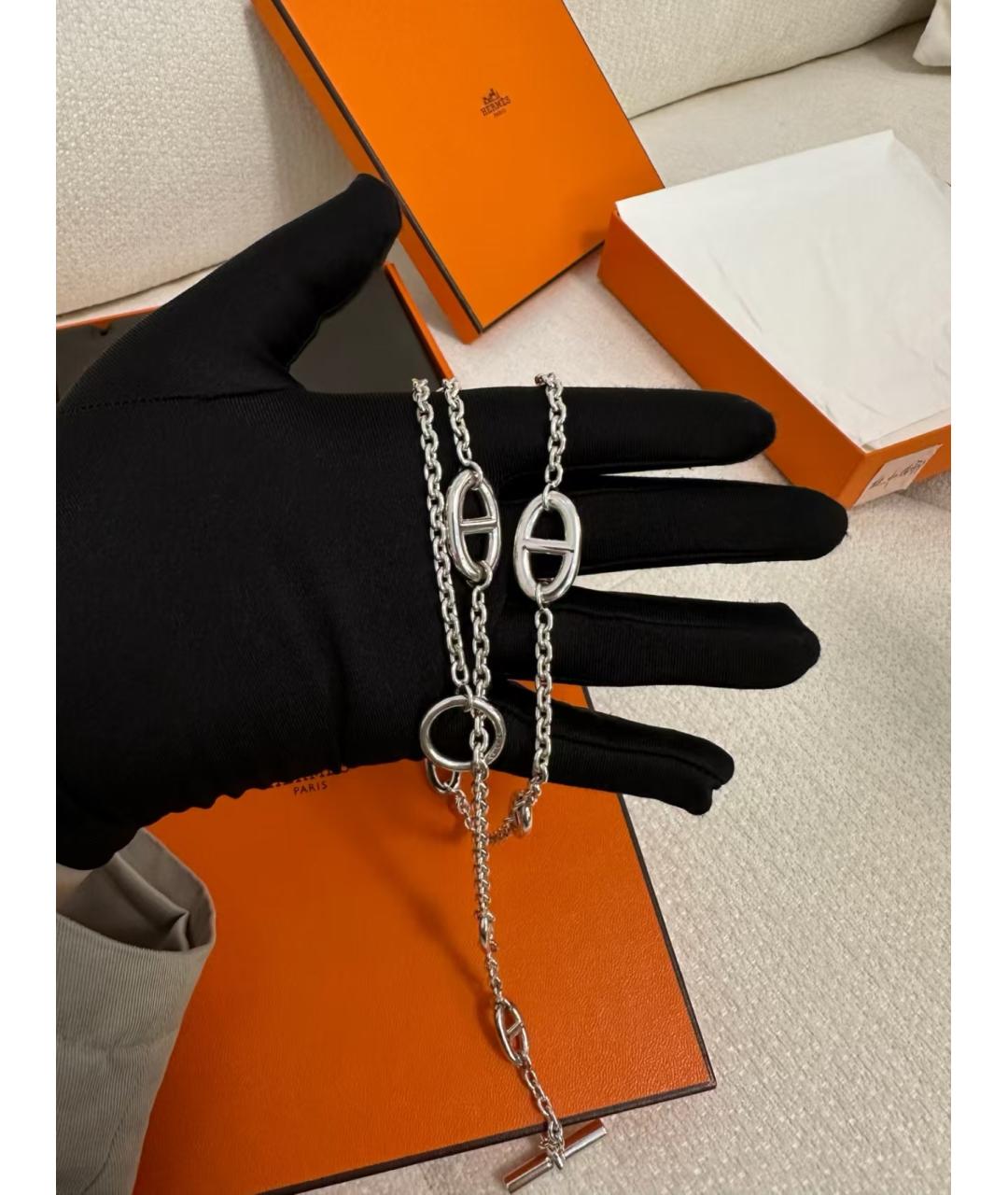 HERMES Серебряное серебряное колье, фото 4