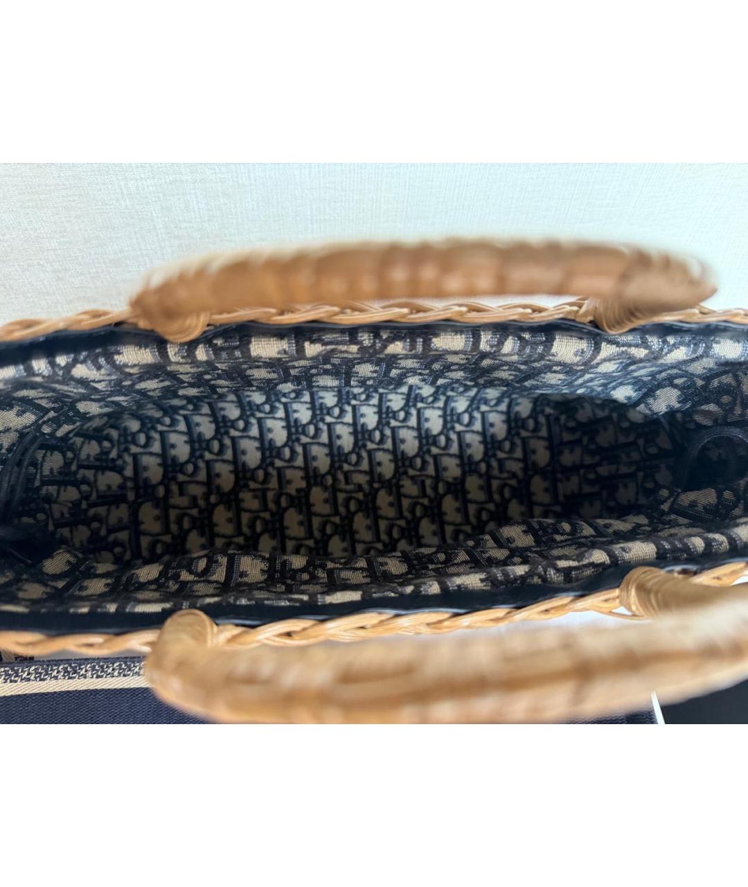 CHRISTIAN DIOR Бежевая плетеная пляжная сумка, фото 6