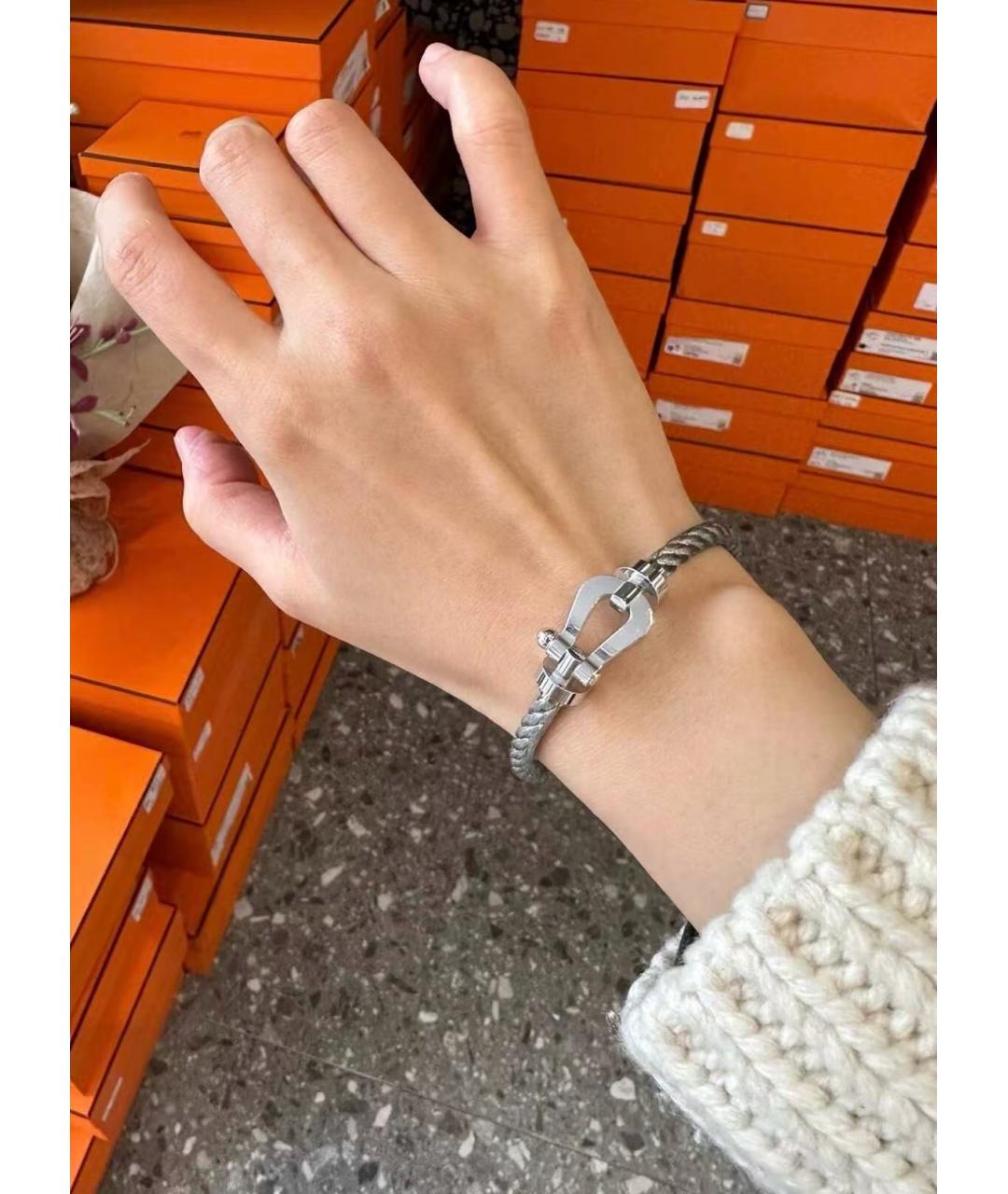 HERMES Серебряные запонки из белого золота, фото 4
