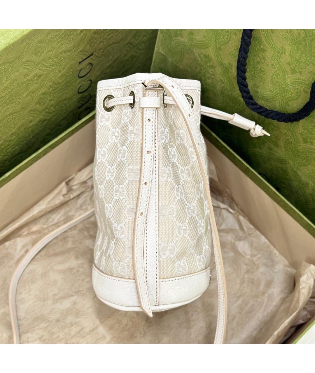 GUCCI Белая сумка через плечо из искусственной кожи, фото 3