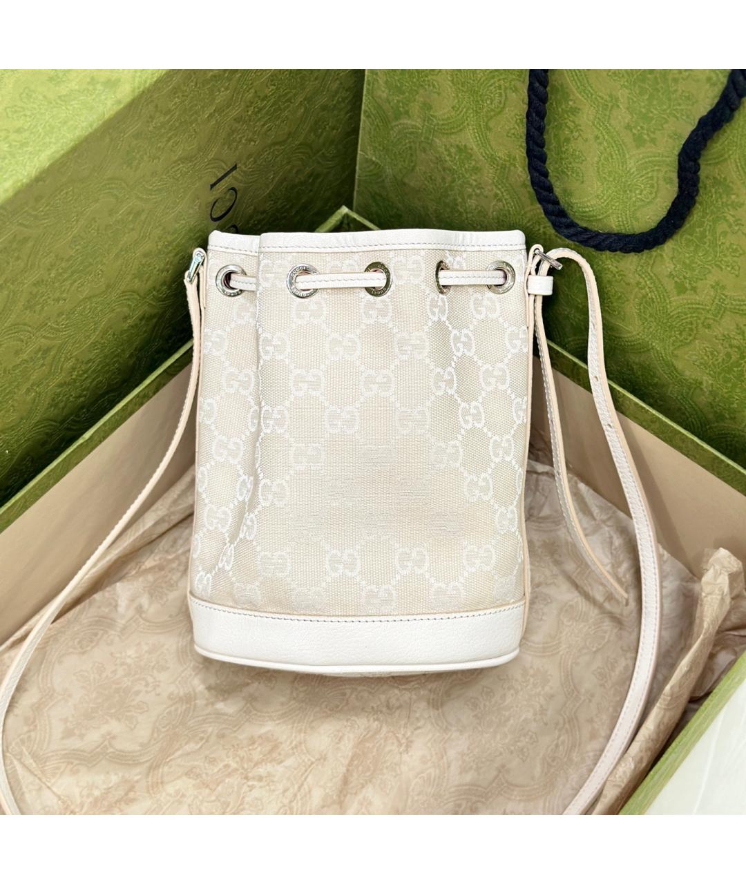 GUCCI Белая сумка через плечо из искусственной кожи, фото 2