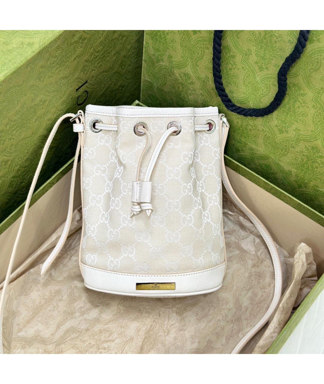 GUCCI Белая сумка через плечо из искусственной кожи, фото 4