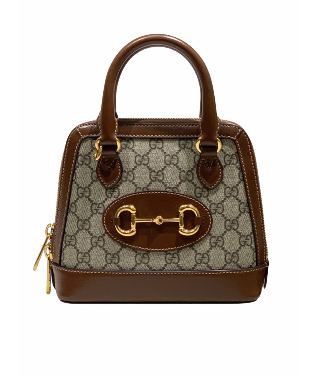 GUCCI Коричневая сумка тоут из искусственной кожи, фото 1