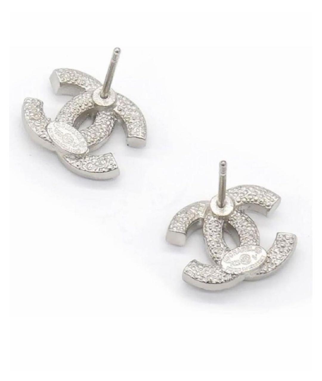 CHANEL Серебряные металлические серьги, фото 3