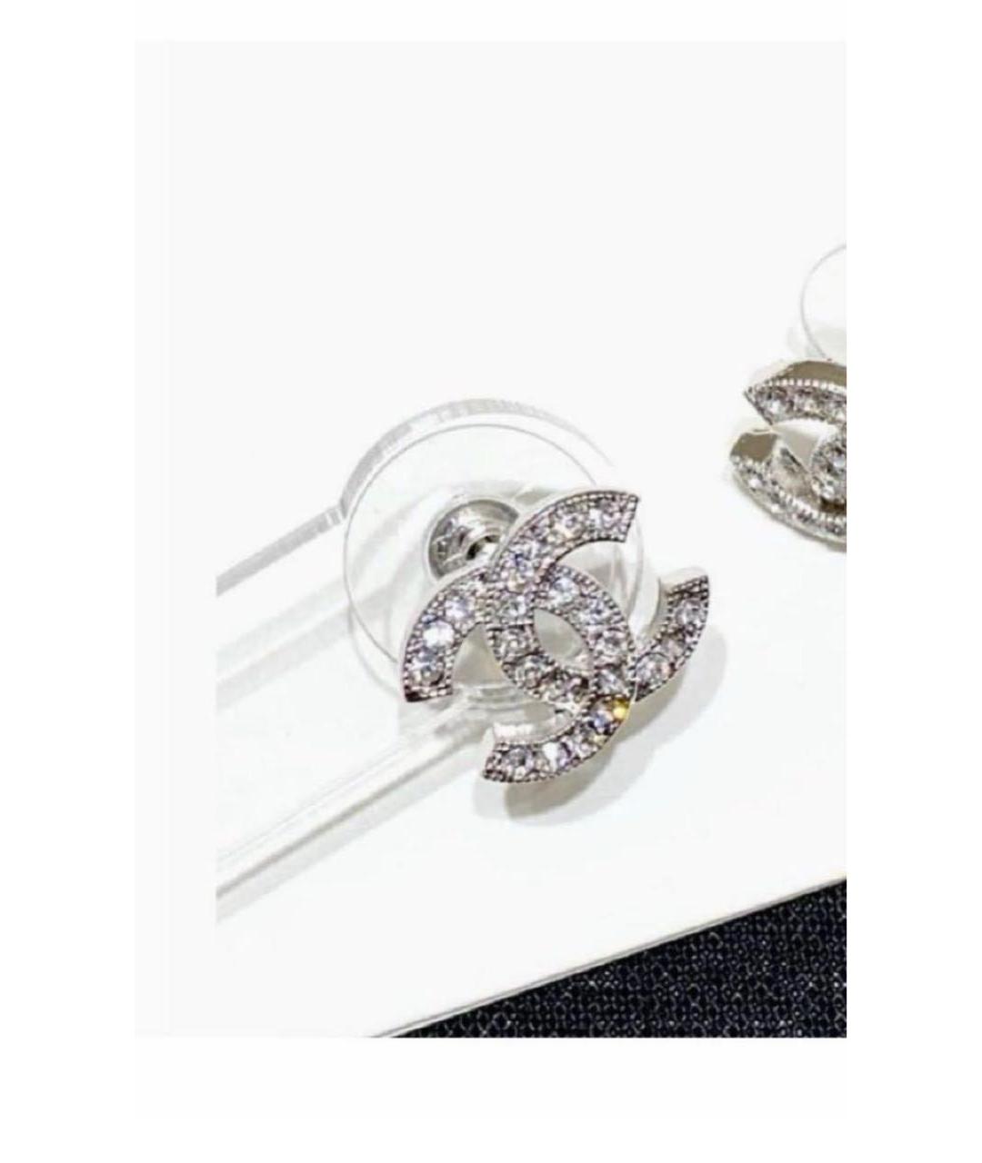 CHANEL Серебряные металлические серьги, фото 4