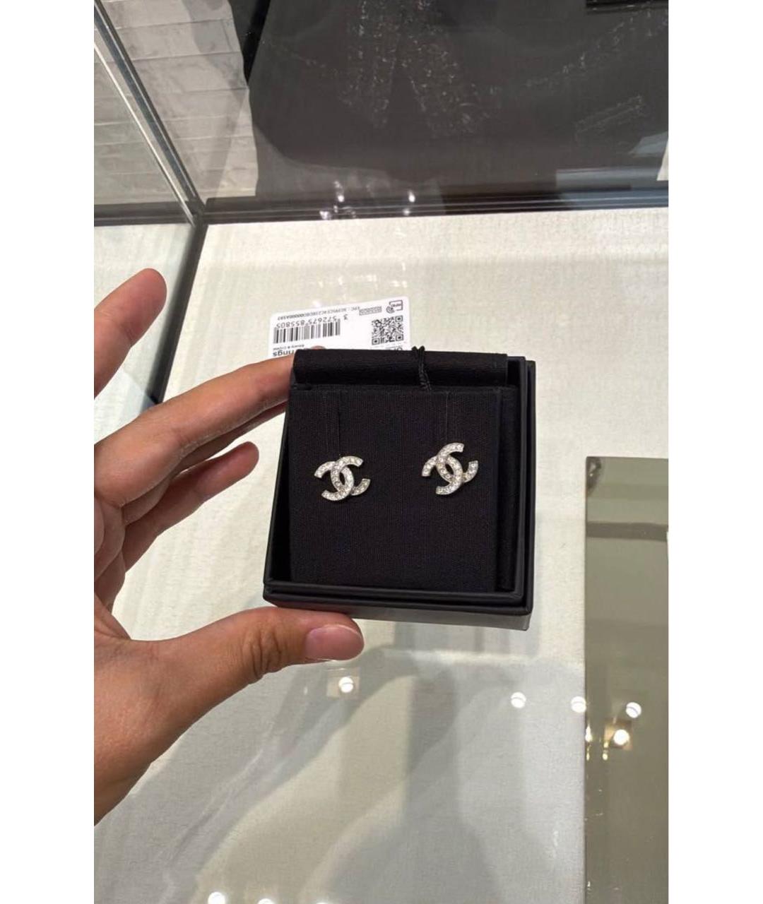 CHANEL Серебряные металлические серьги, фото 5
