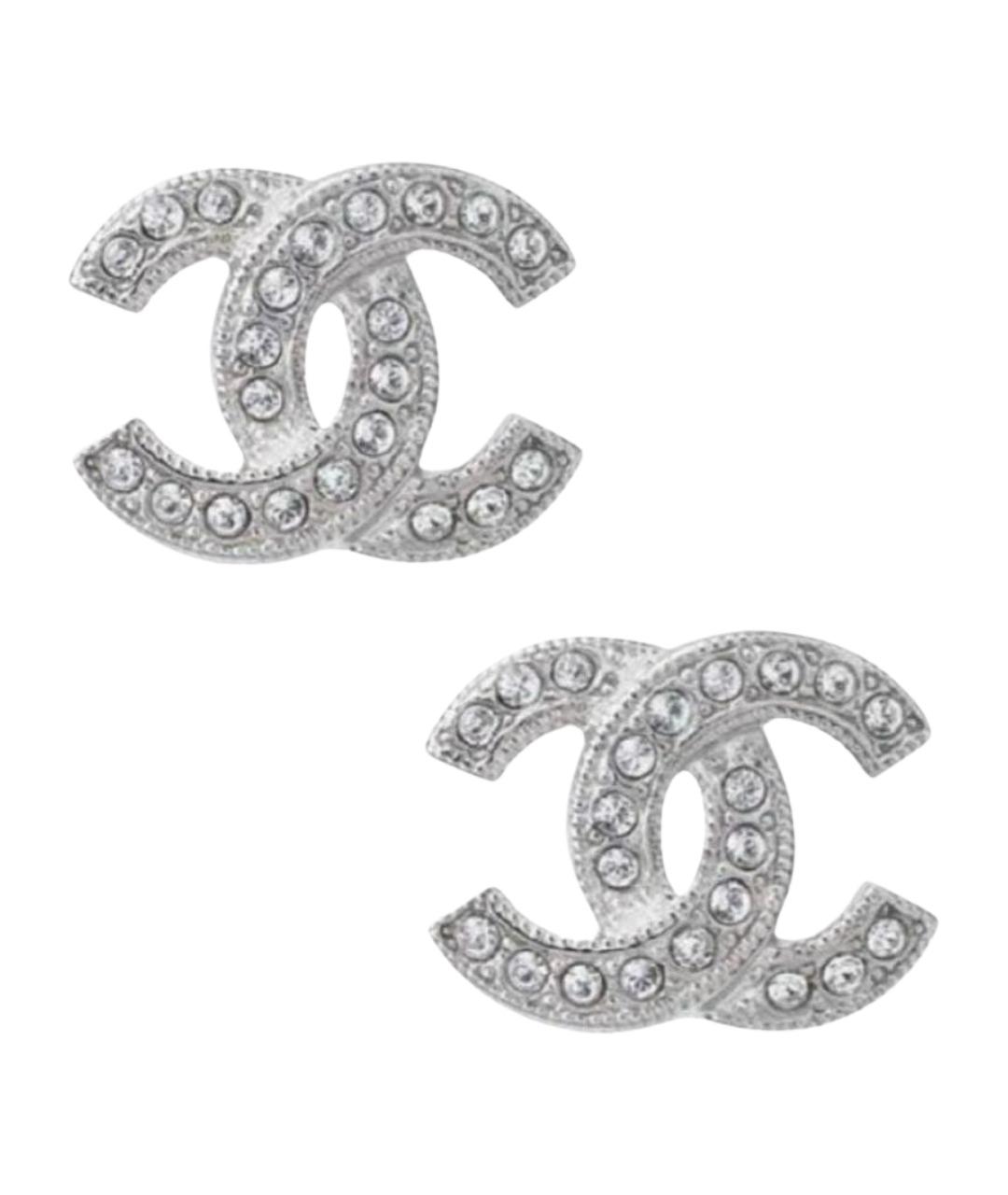 CHANEL Серебряные металлические серьги, фото 1