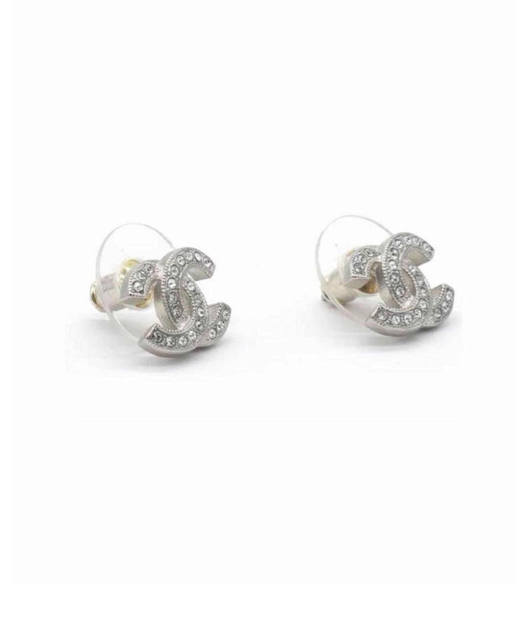 CHANEL Серебряные металлические серьги, фото 2
