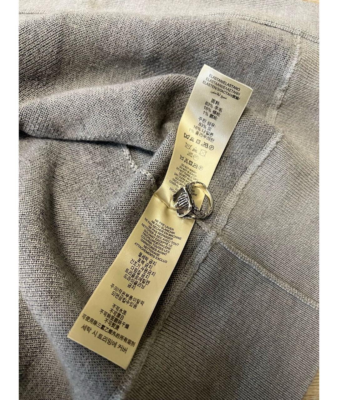 BURBERRY Серый шерстяной кардиган, фото 7