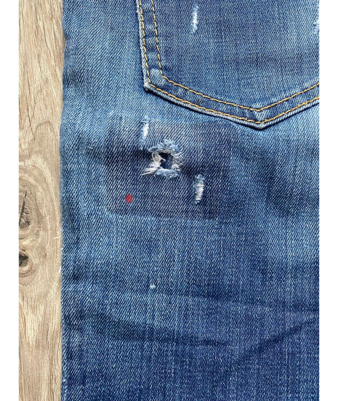 DSQUARED2 Синие хлопковые джинсы слим, фото 8