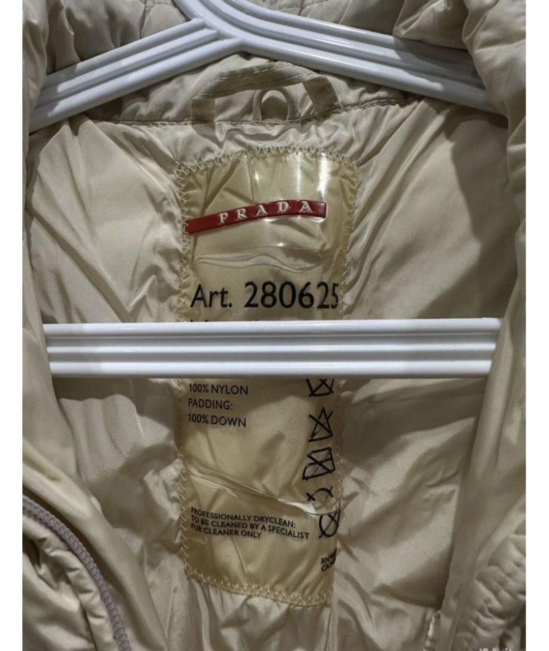 PRADA Бежевый пуховик, фото 4