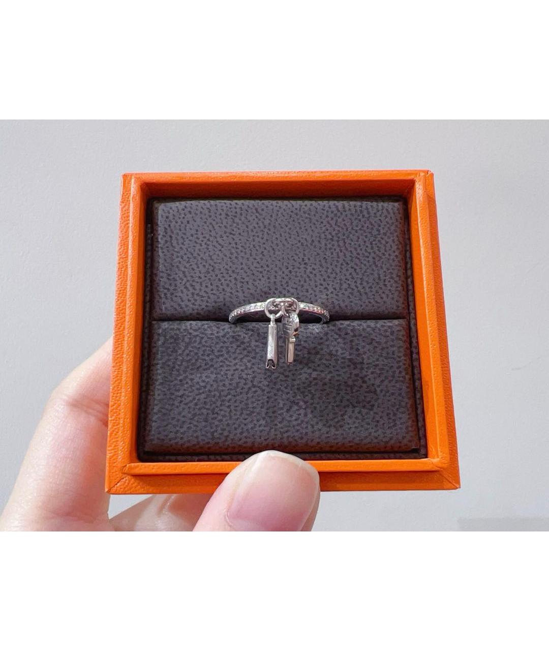 HERMES Белое кольцо из белого золота, фото 2
