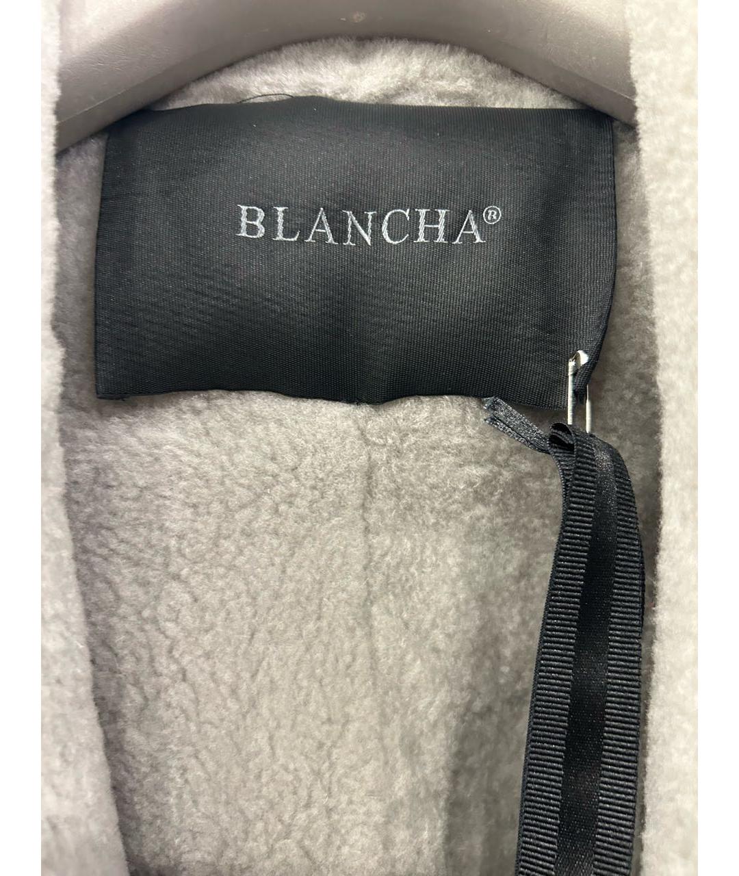 BLANCHA Серая кожаная дубленка, фото 4