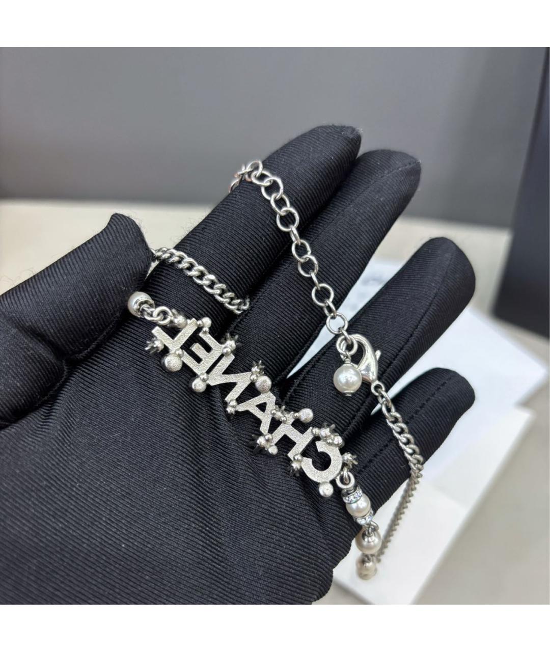 CHANEL Серебряное металлическое колье, фото 6