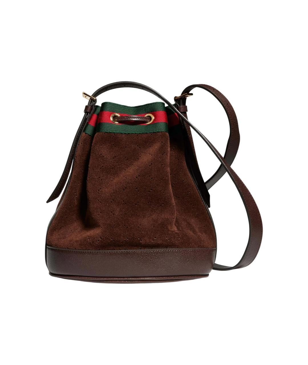 GUCCI Коричневая замшевая сумка через плечо, фото 3