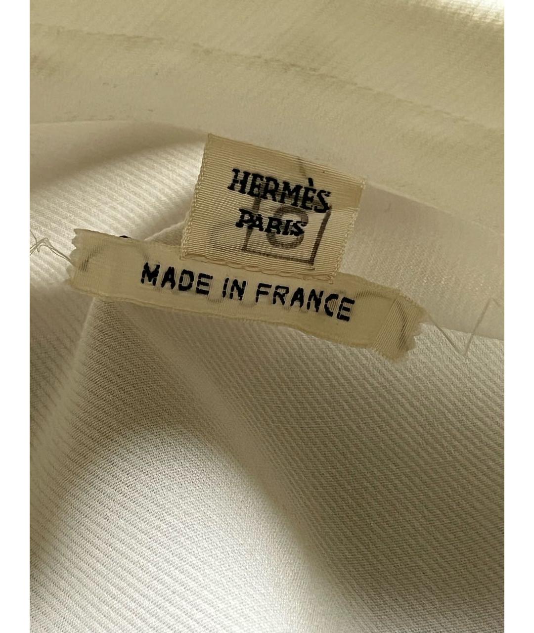 HERMES Белое хлопковое повседневное платье, фото 3