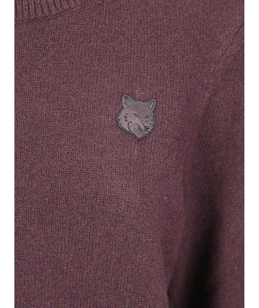 MAISON KITSUNE Коричневый шерстяной джемпер / свитер, фото 3