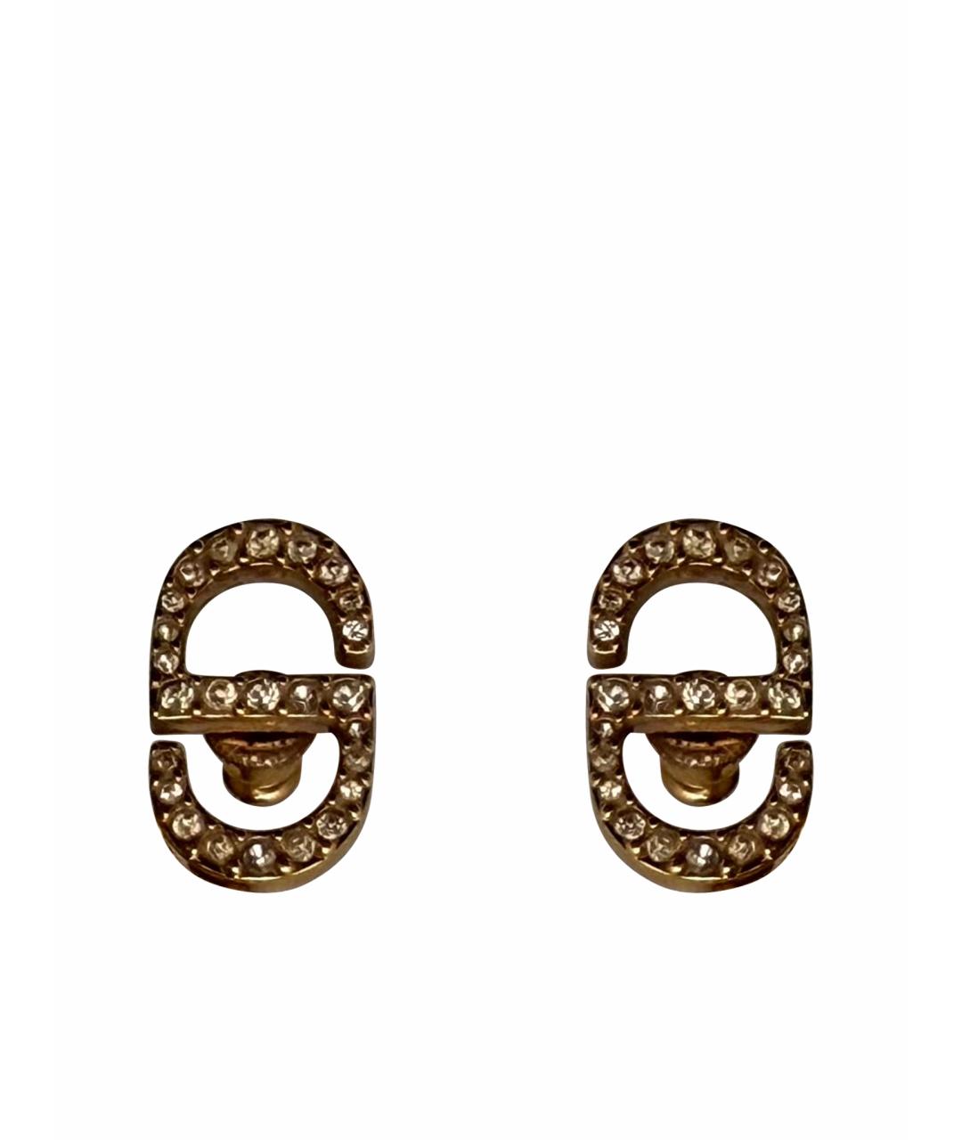 CHRISTIAN DIOR Золотые позолоченные серьги, фото 1