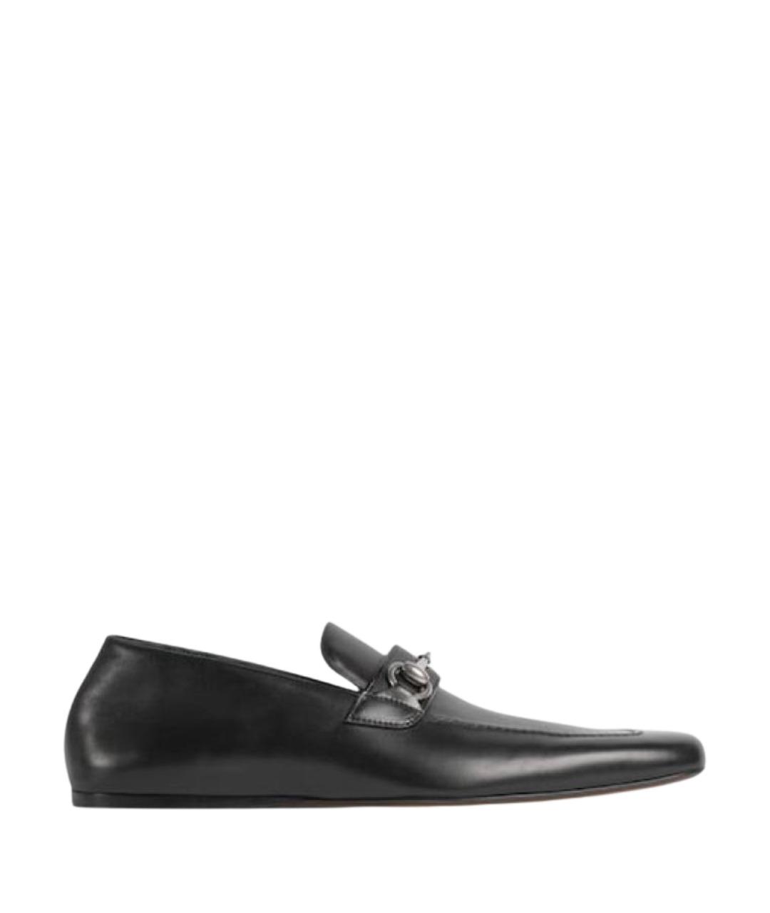 GUCCI Черные кожаные лоферы, фото 1