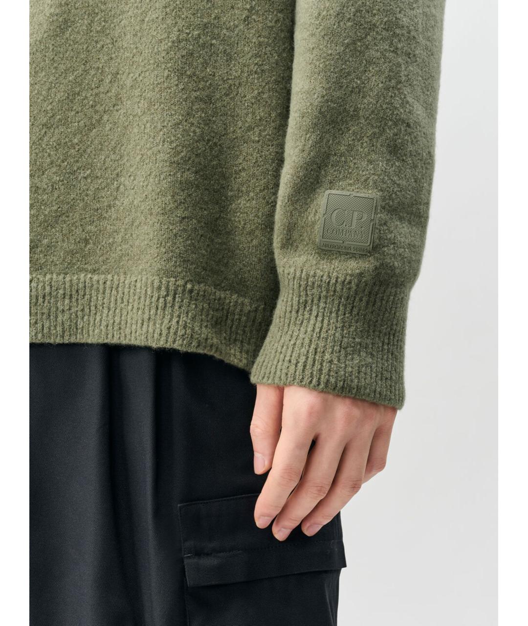 CP COMPANY Зеленый шерстяной джемпер / свитер, фото 4