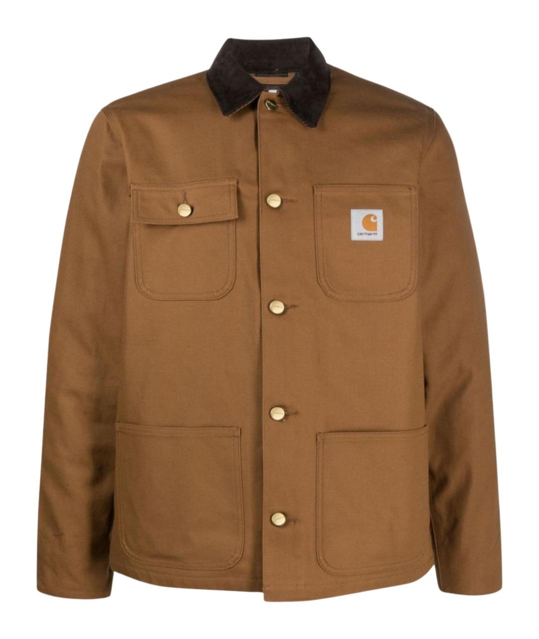 CARHARTT WIP Коричневая хлопковая куртка, фото 1