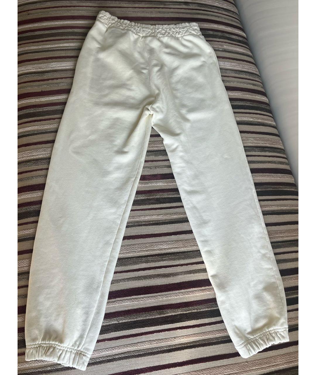 PALM ANGELS Белые хлопковые спортивные брюки и шорты, фото 2