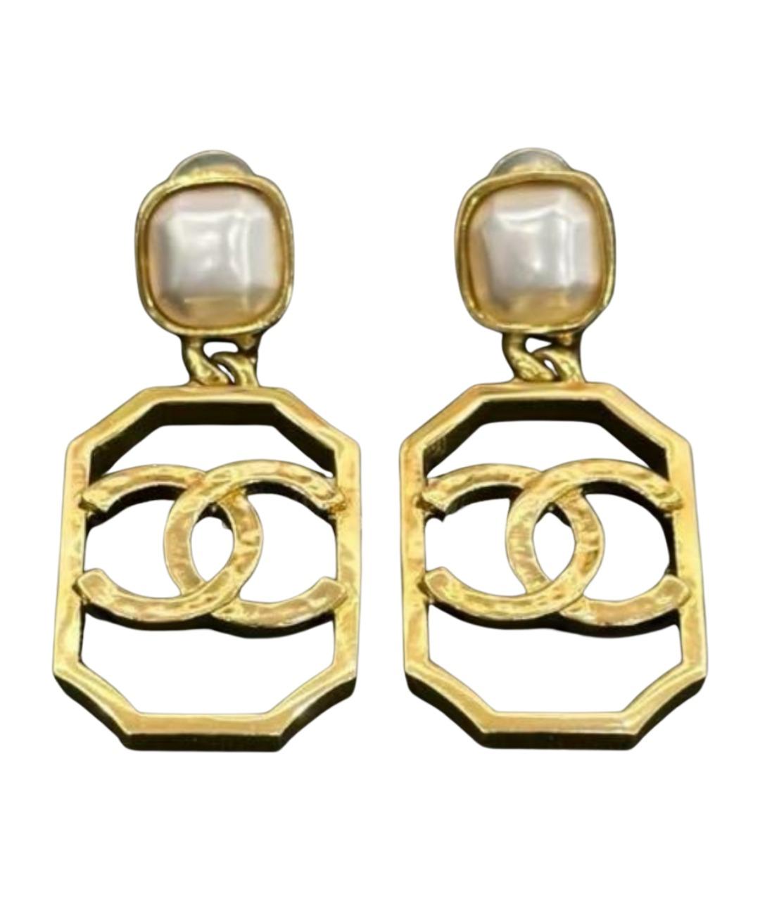 CHANEL Черные металлические серьги, фото 1