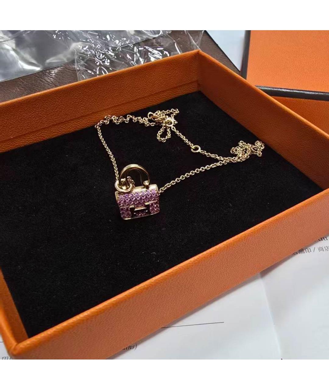 HERMES Розовое колье из розового золота, фото 2