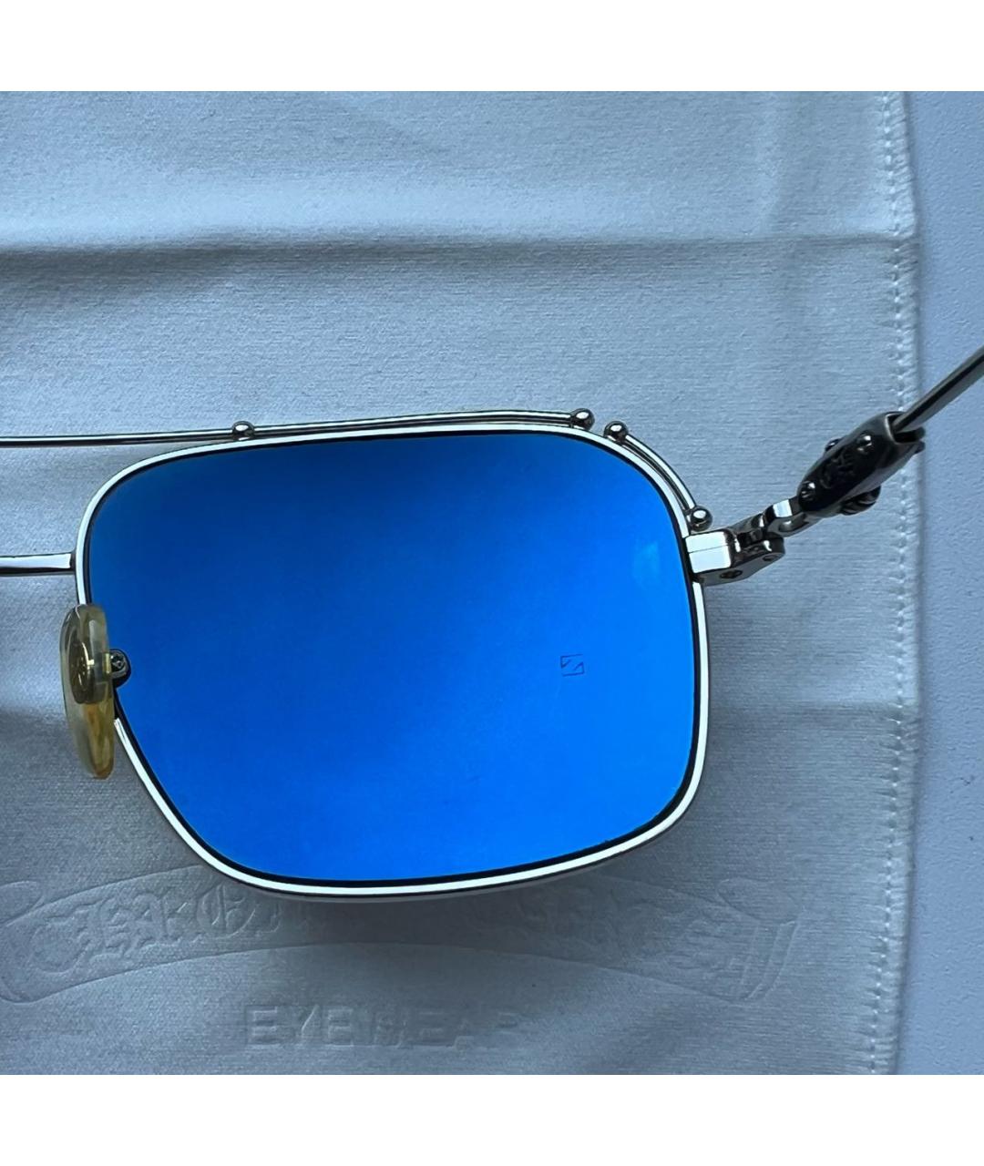 CHROME HEARTS Серебряные металлические солнцезащитные очки, фото 6
