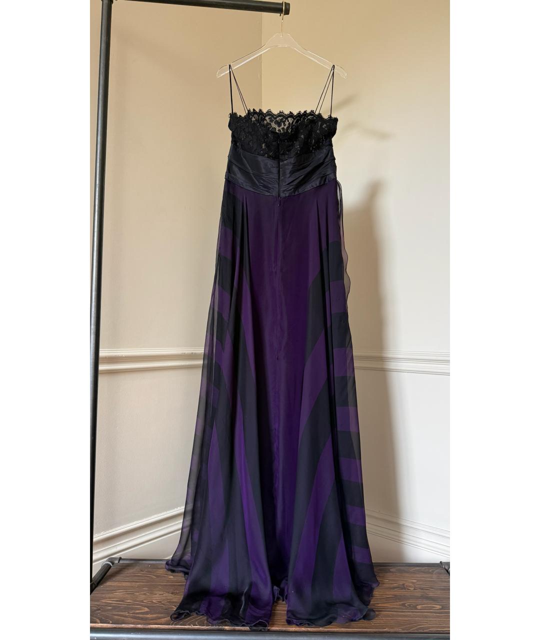 ELIE SAAB Фиолетовое шелковое вечернее платье, фото 2