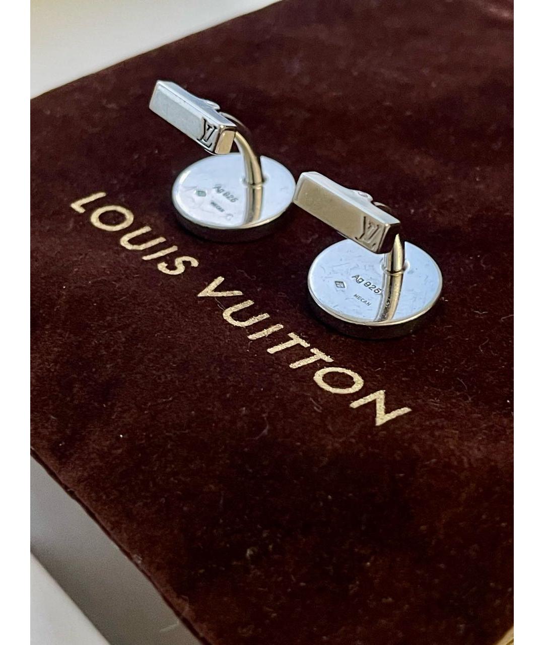 LOUIS VUITTON Серебряные серебряные запонки, фото 6