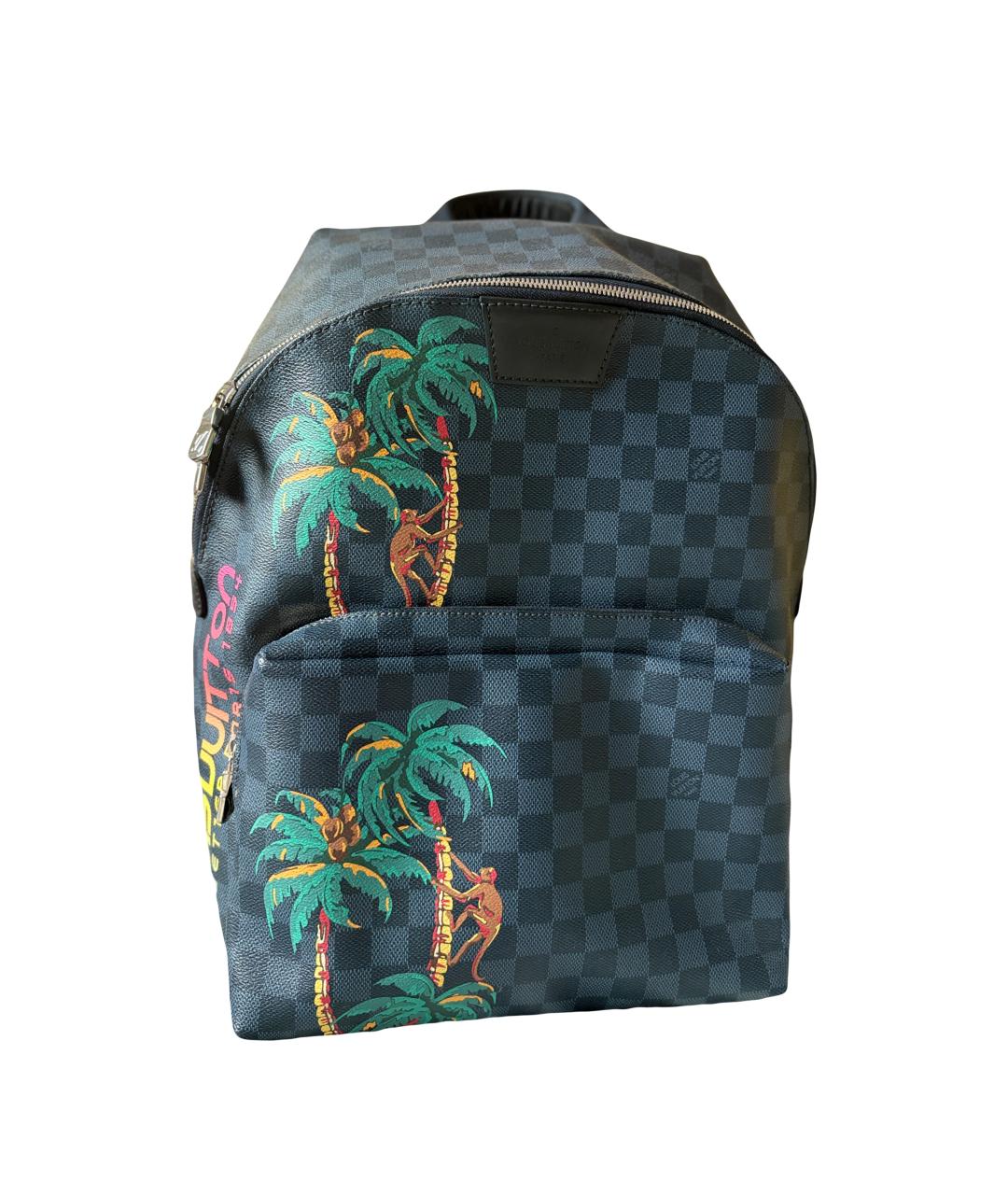 LOUIS VUITTON Темно-синий рюкзак из канвы, фото 2