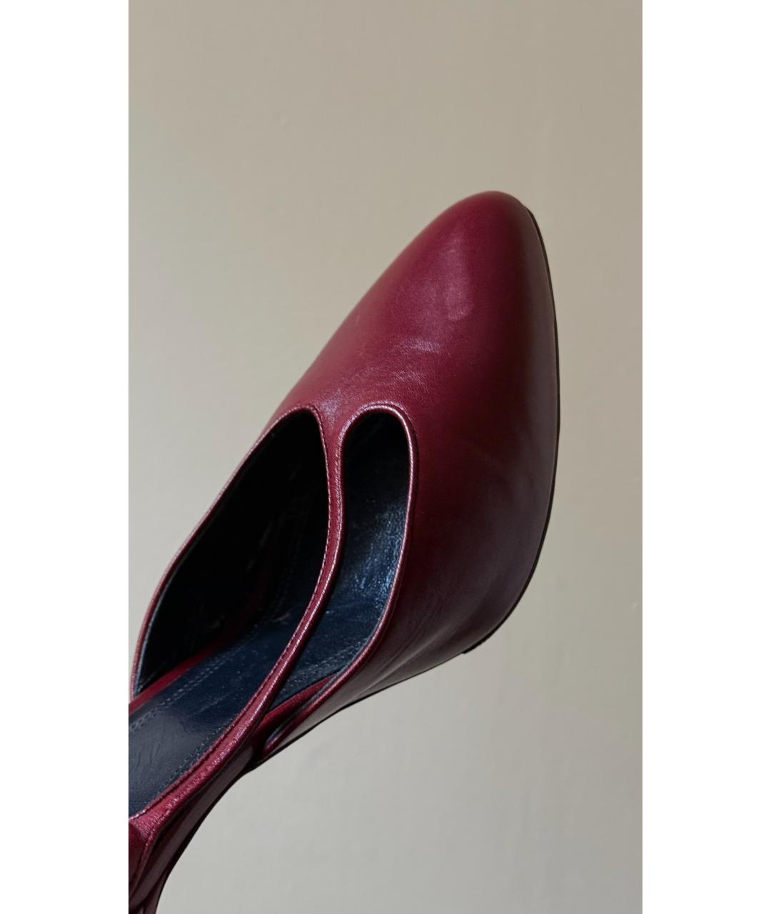 CELINE Бордовые кожаные туфли, фото 5