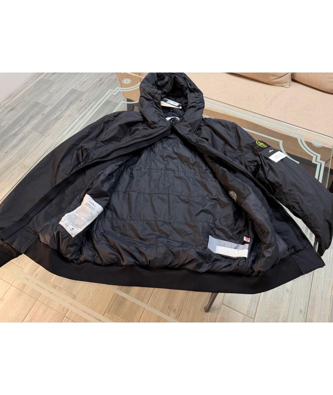 STONE ISLAND Черная нейлоновая куртка, фото 3