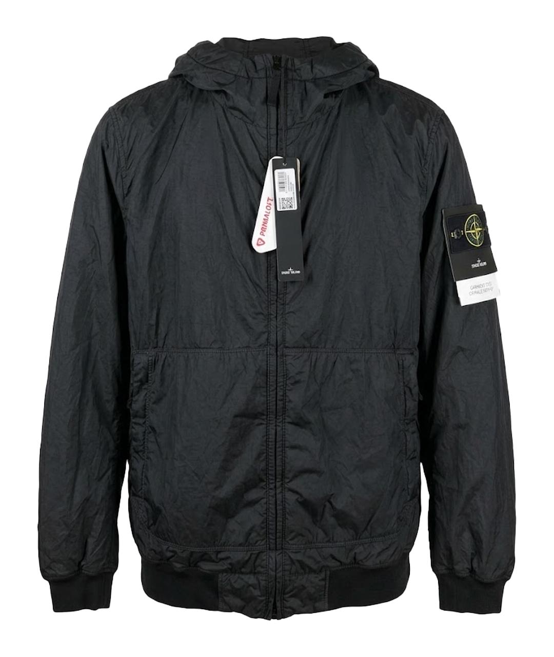 STONE ISLAND Черная нейлоновая куртка, фото 1