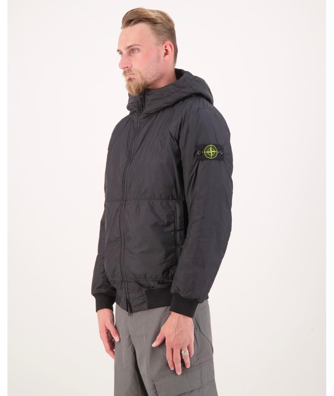 STONE ISLAND Черная нейлоновая куртка, фото 7