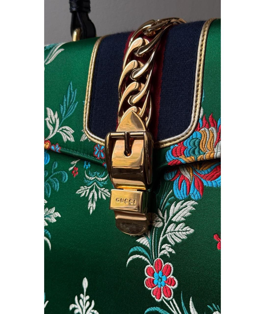 GUCCI Зеленая сумка тоут, фото 3