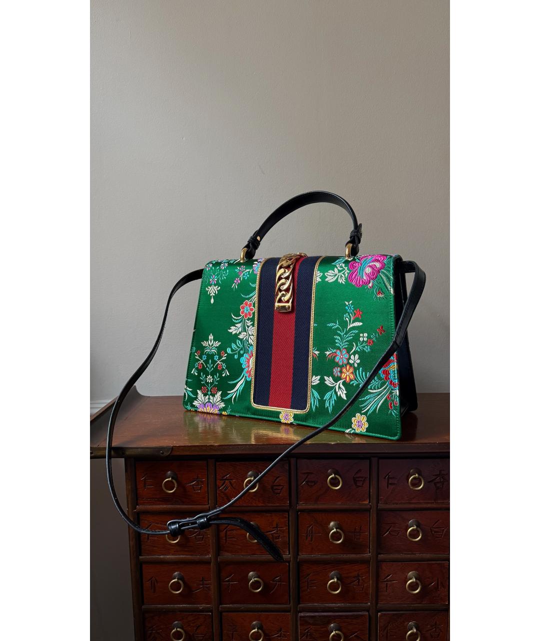 GUCCI Зеленая сумка тоут, фото 2