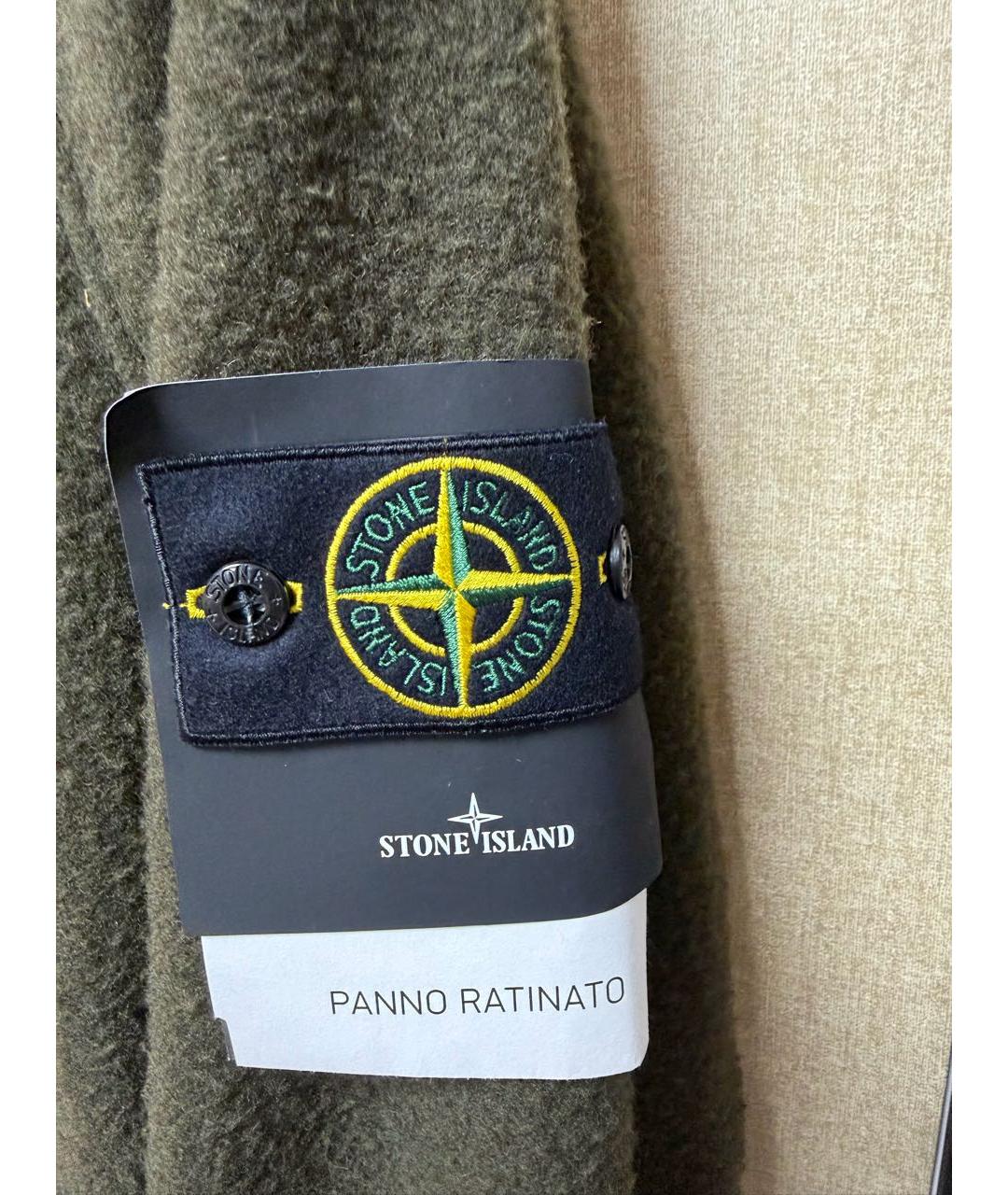 STONE ISLAND Зеленая шерстяная куртка, фото 3