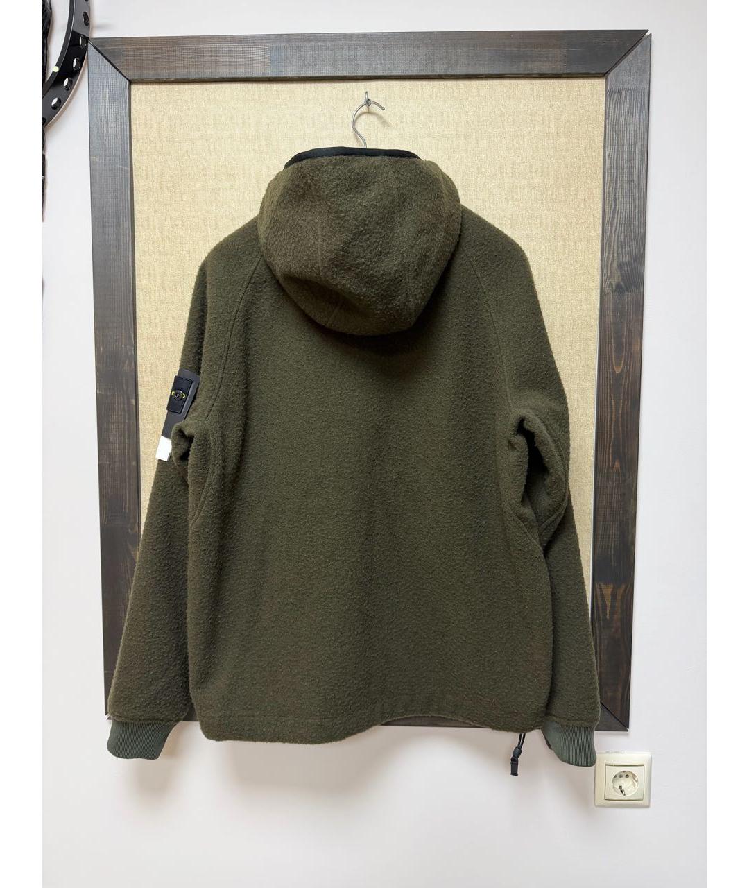 STONE ISLAND Зеленая шерстяная куртка, фото 5