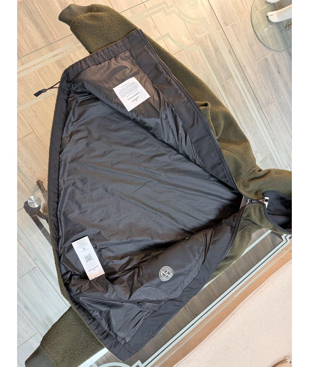 STONE ISLAND Зеленая шерстяная куртка, фото 6