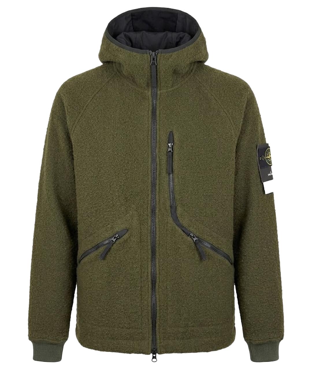 STONE ISLAND Зеленая шерстяная куртка, фото 1