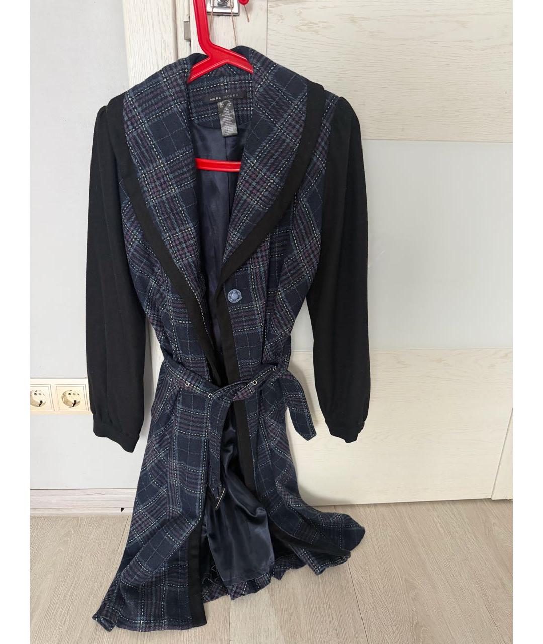 MARC JACOBS Темно-синее шерстяное пальто, фото 2