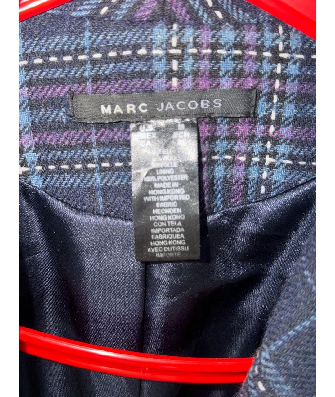 MARC JACOBS Темно-синее шерстяное пальто, фото 3