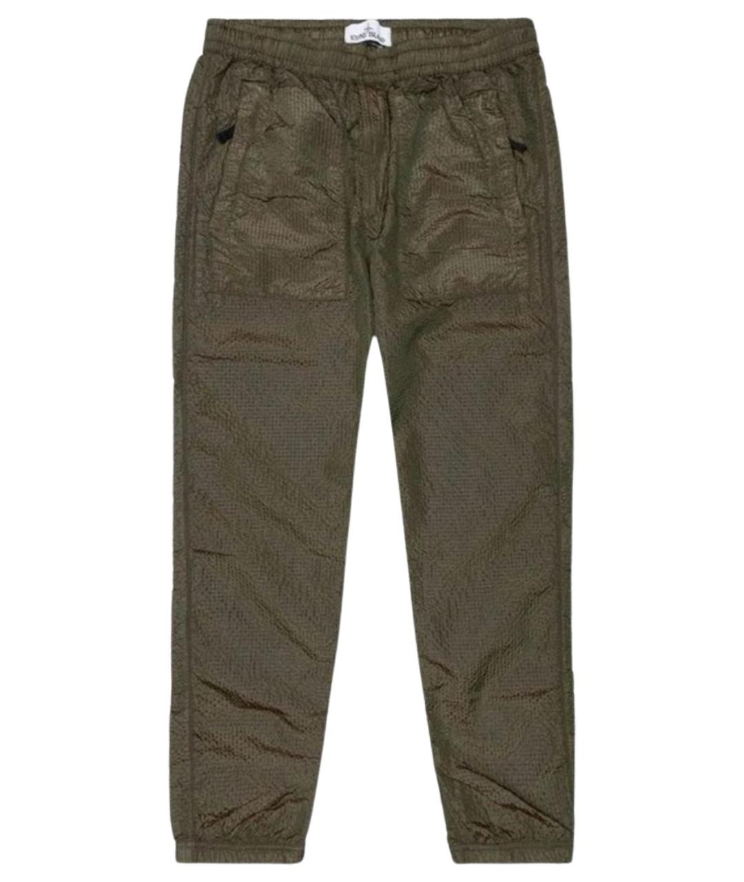 STONE ISLAND Хаки нейлоновые повседневные брюки, фото 1