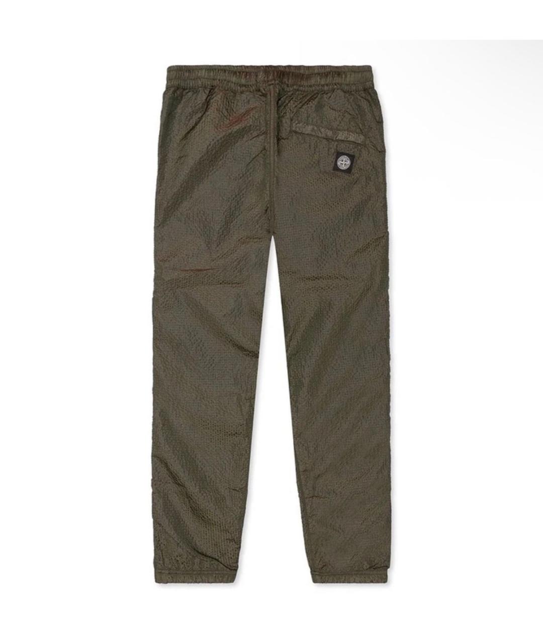 STONE ISLAND Хаки нейлоновые повседневные брюки, фото 2