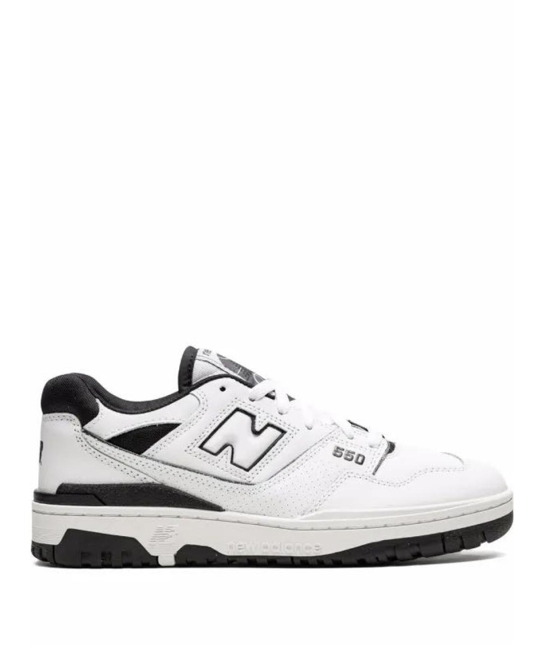 NEW BALANCE Белые кожаные низкие кроссовки / кеды, фото 8