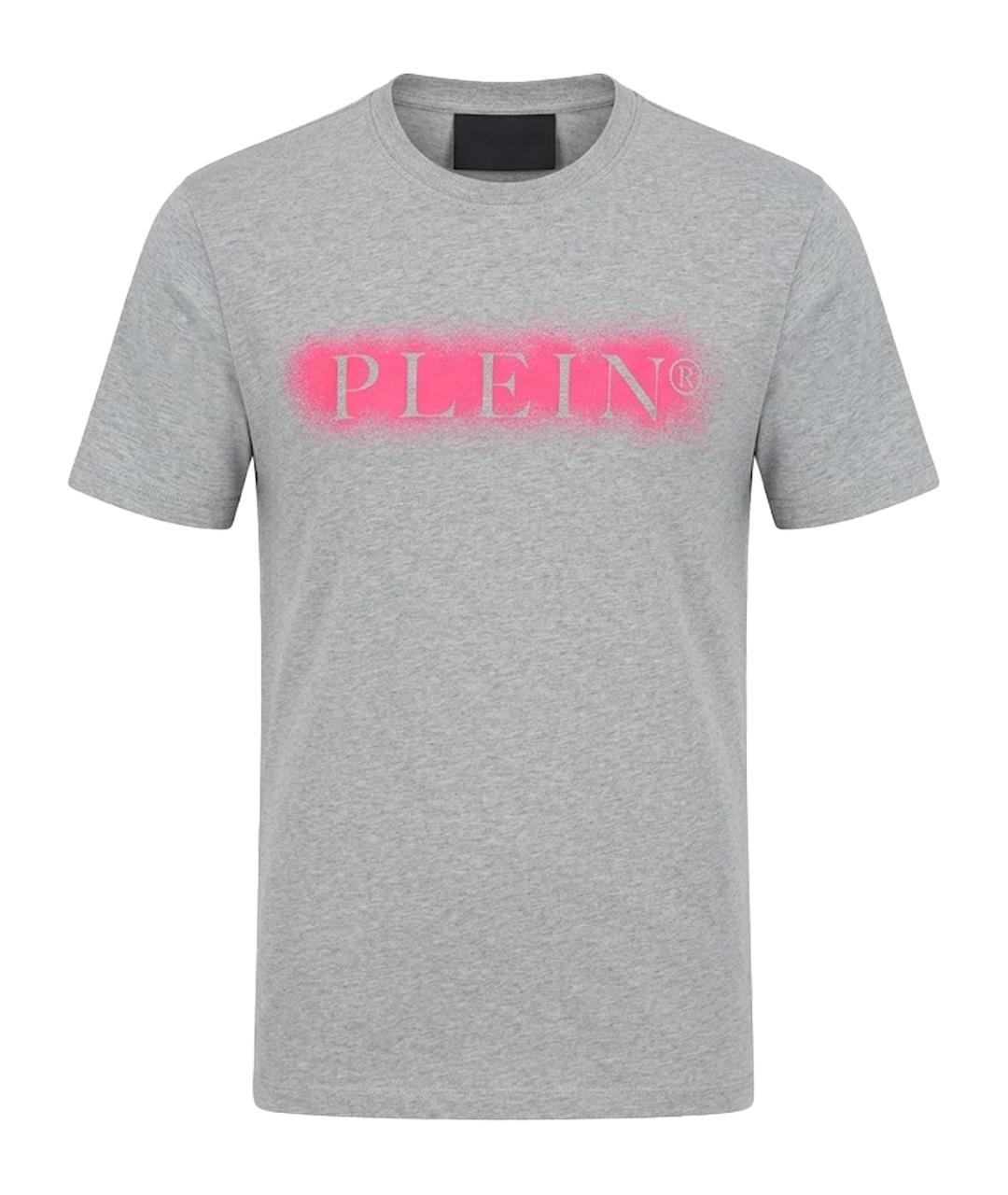 PHILIPP PLEIN Серая хлопковая футболка, фото 1